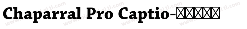 Chaparral Pro Captio字体转换